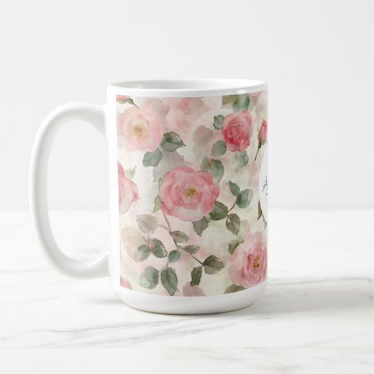 Rosenblüte Rosen Kaffeetasse (Links)