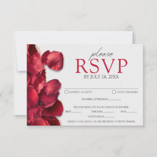 Rosenblüten-Antwortkarte RSVP Karte