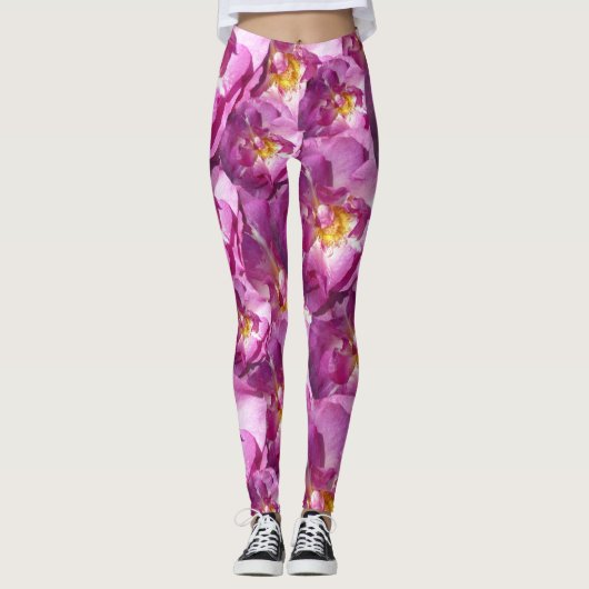 Rosenblüten Elegante Leggings (Vorderseite)