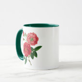 Rosenblüten, farbenfroh rot, tasse (Vorderseite Links)