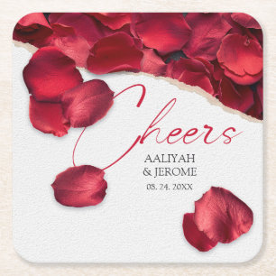 Rosenblüten Hochzeit Untersetzer