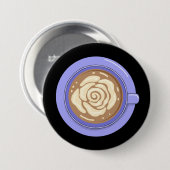 Rosenblüten-Latte Button (Vorne & Hinten)