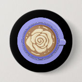 Rosenblüten-Latte Button (Vorderseite)