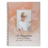 Rosenblütenblätter Pale Pink Flower Petals Begräbn Notizblock (Vorderseite)