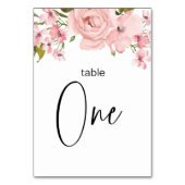 Rosenblütenblume Hochzeitsstimmung Tischnummer (Rückseite)