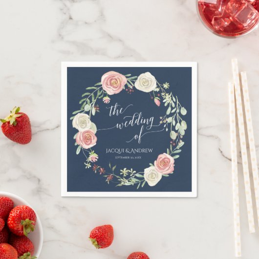 Rosenblütenblüte Serviette (Beispiel)