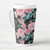 Rosenblütenblüten Vintage Cabbage Mutter Milchtasse (Linke Ecke)