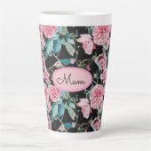 Rosenblütenblüten Vintage Cabbage Mutter Milchtasse (Vorderseite)