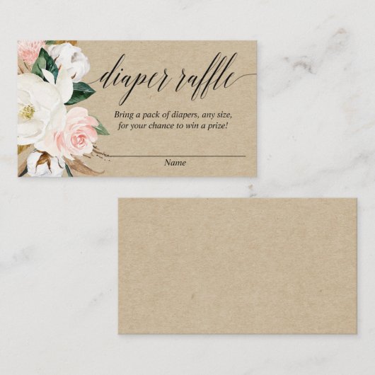 Rosenblütenblütenblütenblätter Gewinnkarten Begleitkarte (Vorne/Hinten)