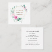 Rosenblütengarten Quadratische Visitenkarte (Vorne/Hinten)