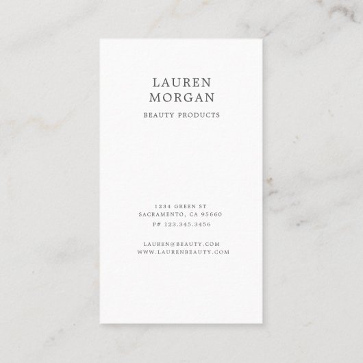 Rosenblütengarten Visitenkarte (Rückseite)