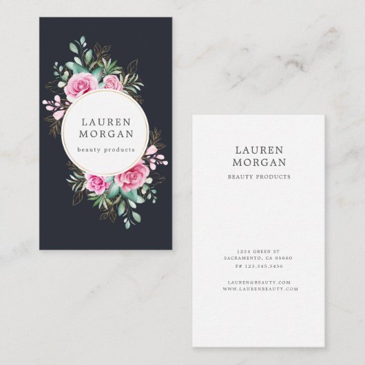 Rosenblütengarten Visitenkarte (Vorne/Hinten)