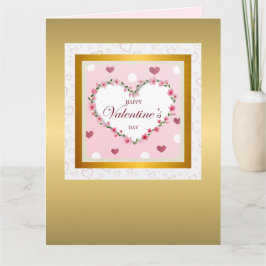 Rosenblütenherzen Valentinstag Geschenke Karte