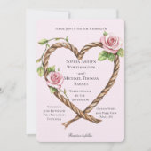 Rosenblütenhochzeit Einladung (Vorderseite)