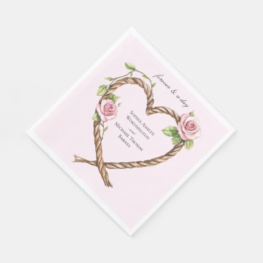 Rosenblütenhochzeit Serviette (Ecke)