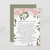 Rosenblütenkarte Begleitkarte (Vorne/Hinten)