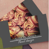 Rosenblütenkunst oder Blumendesigner Visitenkarte