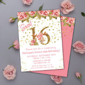 Rosenblütensaft 16 Geburtstagsparty Einladung
