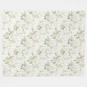 Rosenblütenstreifen Fleecedecke (Vorderseite (Horizontal))