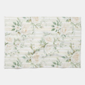 Rosenblütenstreifen Geschirrtuch (Horizontal)