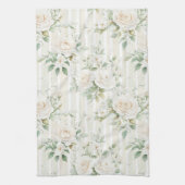 Rosenblütenstreifen Geschirrtuch (Vertikal)