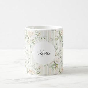 Rosenblütenstreifen Kaffeetasse