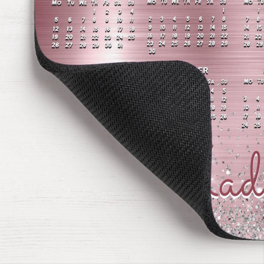 Rosenblütler-Monogramm 2025 Mousepad (Ecke)