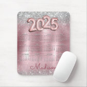 Rosenblütler-Monogramm 2025 Mousepad (Mit Mouse)