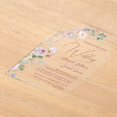 Rosenbogen-Hochzeit Acryleinladungen (Ablage )
