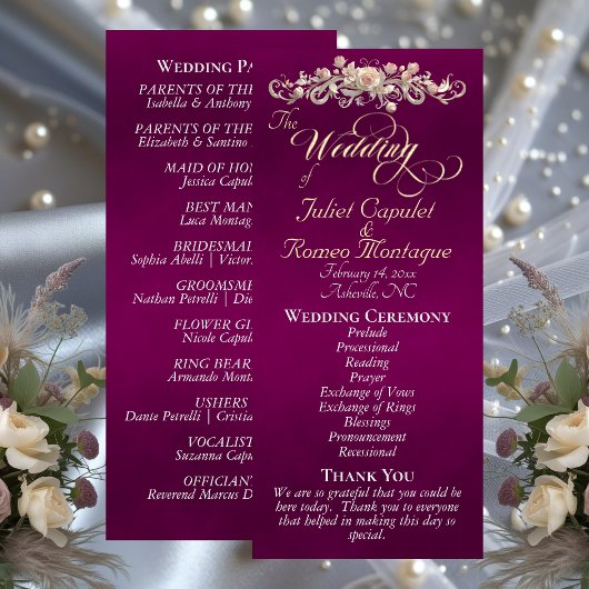 Rosenbogen - Pflaumenhochzeit Programm