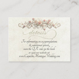 Rosenbogen-Rand, QR-Code - Creme Begleitkarte