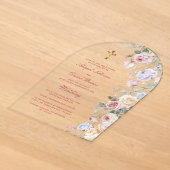 Rosenbogen religiöse Hochzeit Acryleinladungen (Ablage )
