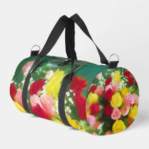 Rosenbouquet aus Rosen Gemälde Originale Blumenkun Duffle Bag