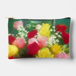 Rosenbouquet aus Rosen Gemälde Originale Blumenkun Zubehörtasche