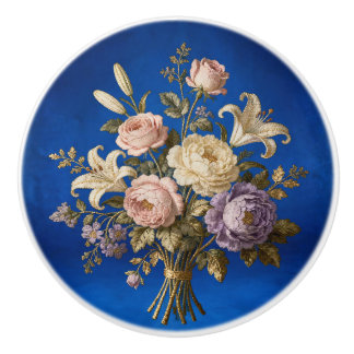 Rosenbouquet im antiken Stil Keramikknauf