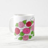Rosenbouquet Kaffeetasse (Vorderseite Links)
