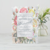 Rosenbraun-Blume Muttertagsbrunch Einladung (Stehend Vorderseite)