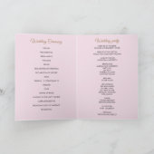 Rosenbraun, Hochzeitsbroschüre Programm (Innenseite)