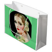 Rosenbraut Große Geschenktüte (Vorderseite Schrägansicht)