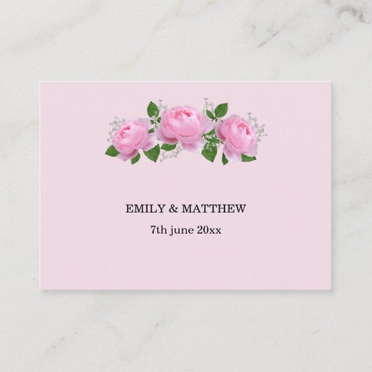 Rosenbrille-Hochzeit Hinweiskarte (Rückseite)