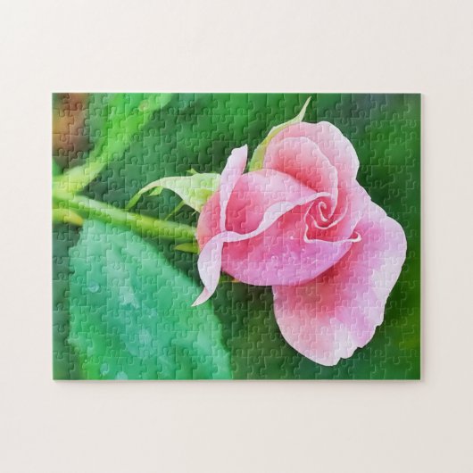 Rosenbud Blume Art Garden Puzzle (Horizontal)