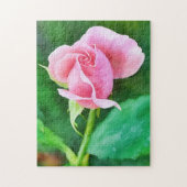 Rosenbud Blume Art Garden Puzzle (Vertikal)