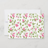 Rosenbügel auf weißer Hochzeit RSVP Karte (Rückseite)