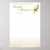 Rosenbügel für Hochzeitssitzplatine Poster (Vorne)