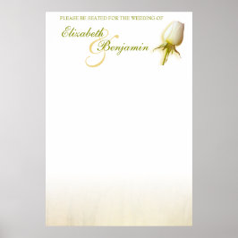 Rosenbügel für Hochzeitssitzplatine Poster