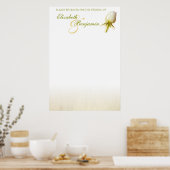 Rosenbügel für Hochzeitssitzplatine Poster (Küche)