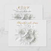 Rosenbukett Hochzeit RSVP Karte (Vorne/Hinten)