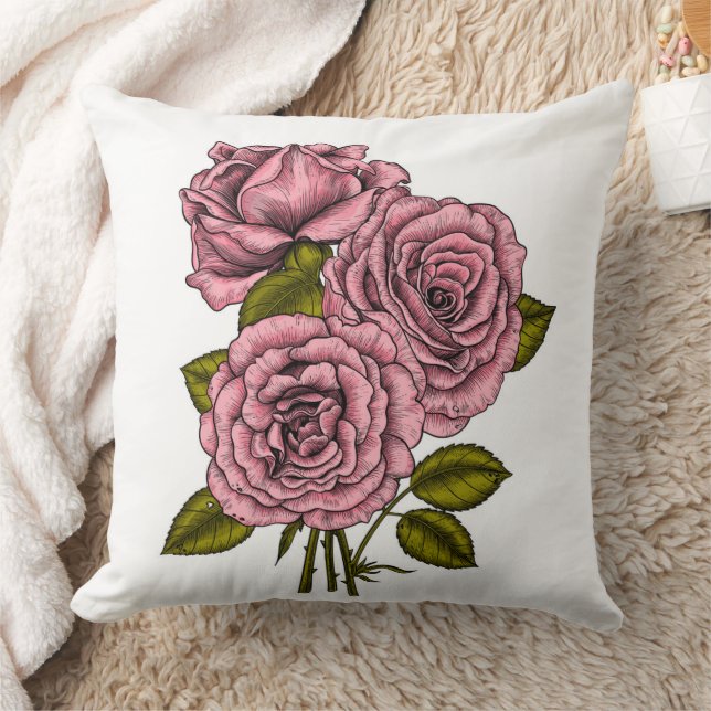 Rosenbukett Kissen (Decke)