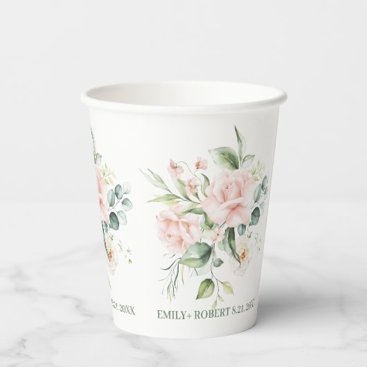 Rosenbukett Pappbecher (Rückseite)
