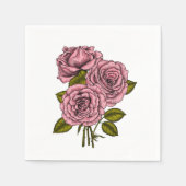 Rosenbukett Serviette (Vorderseite)